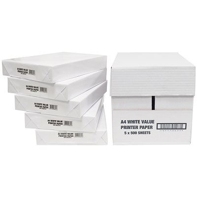 5 Reams (2500 Sheets) Of A4 Printer / Copier Multipurpose Paper